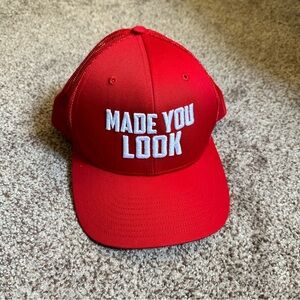 Trump 2024 MAGA Made You Look Red Richardson Trucker Hat